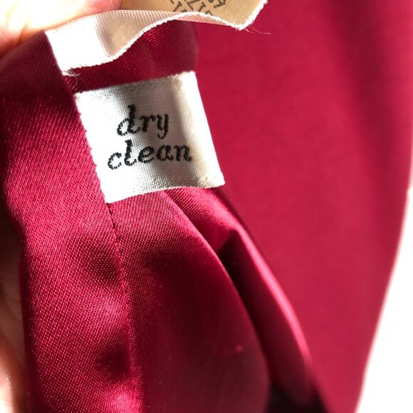 Pendleton Vintage Trench Coat Womens Size 14 Maroon Red 100% Wool Made in USA - Picture 6 of 14